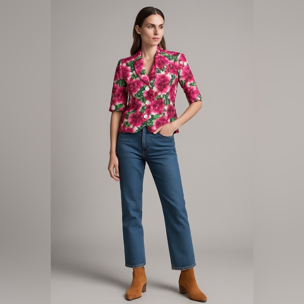 Michael Kors ITALY Peony Floral Blazer